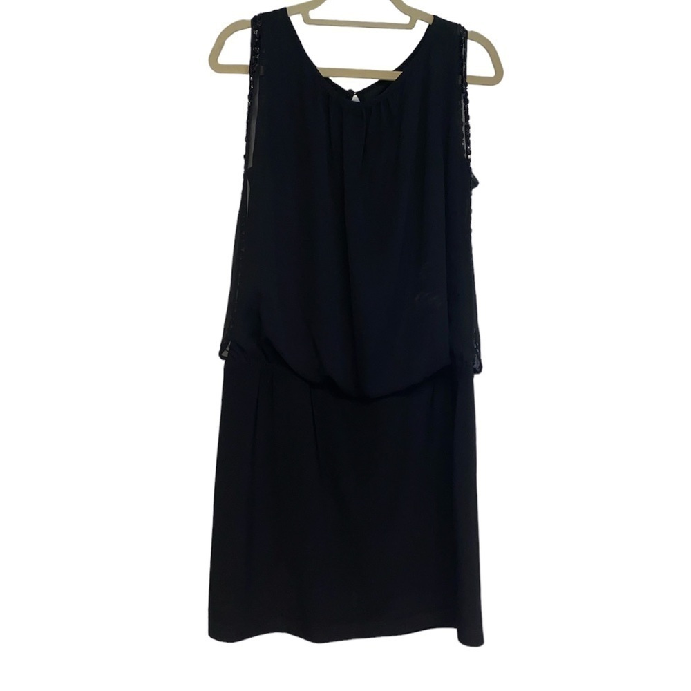 Scarlett dress open sides sleeveless fitted at waist beaded knee length Size 12